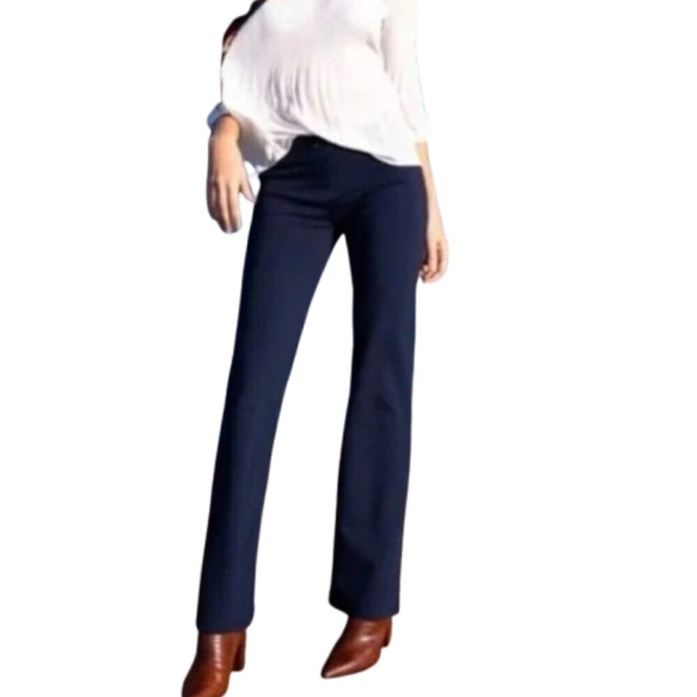 Women's Petite MP Betabrand Classic Dress Pant Yoga Pants | Straight Leg Navy